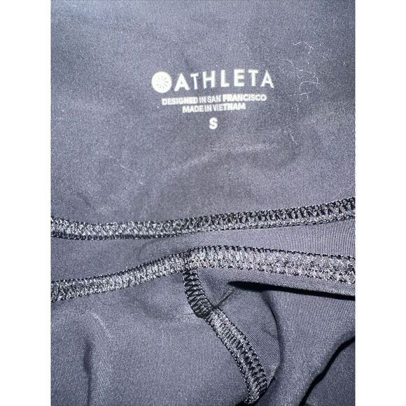 Athleta Stellar Tights Zip‎ Pocket Elevated Skinny Pants Size Small Black Blue - Picture 4 of 5
